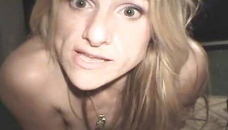 Flexible Ghoulish Ghetto Whore Sucks Dick and Pussy fucked in Rat House POV Interview