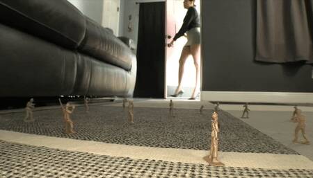 Giantess Nikki Brooks Stripped Nude & Bound With Rope By Tiny Shrunken Army Men (HD 1080p MP4)