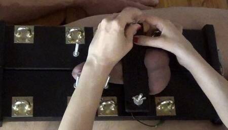 Bad day for a disobedient slave (Eng) Part 4 of 6 Cockball torment and squirting!