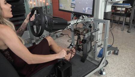 Angel Drives a Stickshift Vehicle in the Simulator (MP4 - 1080p)