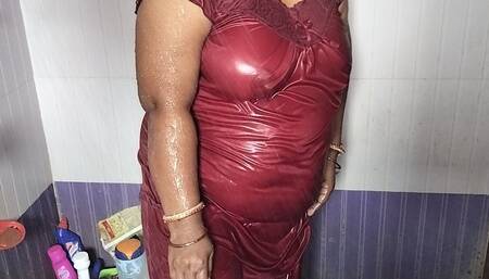 Sexy Step-mom Taking Shower in Birhroom