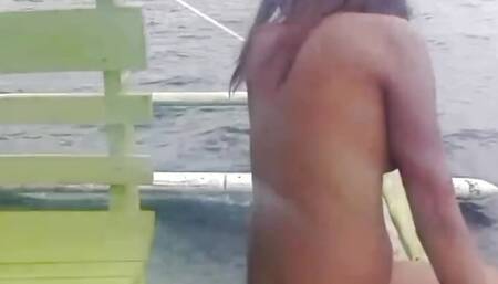 Our nudist moments .. My Filipina Nudist Wife enjoying Nude island hopping