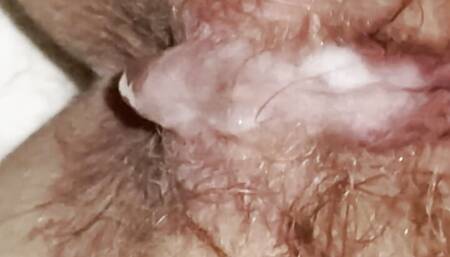 Real amateur young milf leaking cum & hairy pussy creampie compilation with slowmo & photos