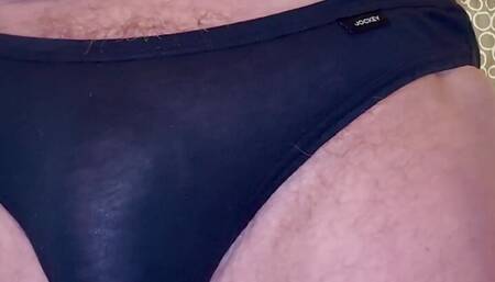 Uncut puts on underwear
