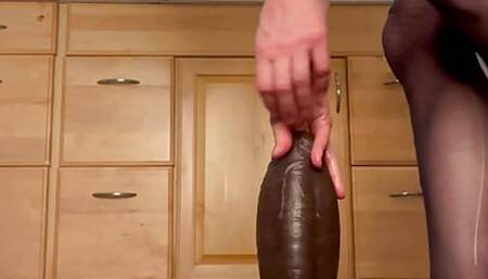 Fucking my ass with Mr Hankey XXL Atlas, Godzilla and my black bombshell