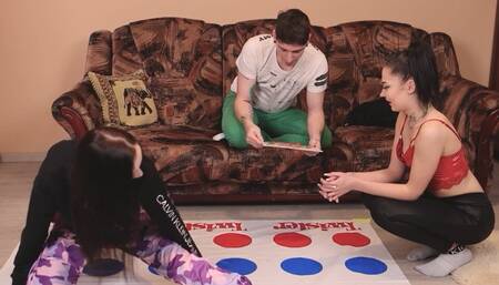 A game of strip bender ends with the judge getting a blowjob