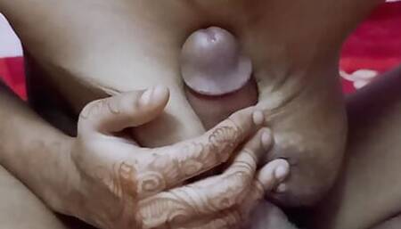 Muslim girl big boobs cum . First time hijab sucking cock and cum out her boobs