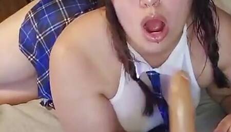 School girl masturbates with parents in next room