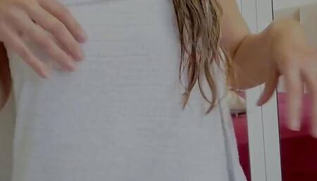 Applying Cream After Showering