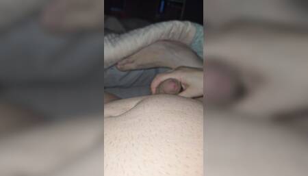Step mom first footjob in bed with step son