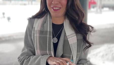 Public agent - Offered a girl from the station to undergo a casting right on a public train