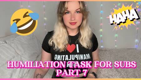 HUMILIATING TASK FOR SUBS - PART 7 new tasks every week