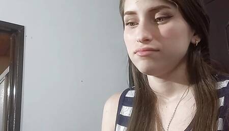 My stepsister with her innocent face asks me to let her give me a great oral