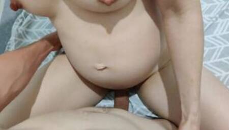 Morning Sex with Pregnant GF - Amateur Russian Teen POV