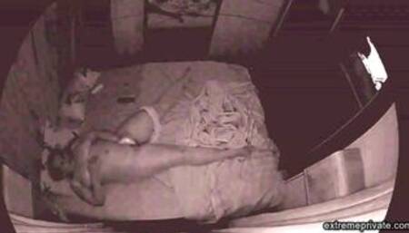 Chubby stepmom caught toying her pussy