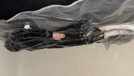 Jun 20 2024 - VacPacked in my long metallic black puffa jacket with leather and hiviz