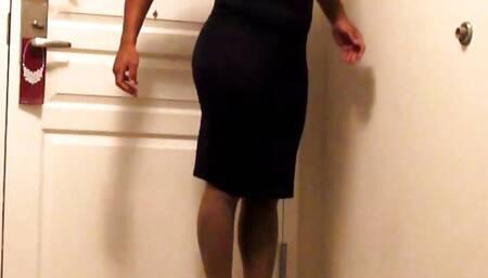 Sissy Secretary Getting Dressed for Work