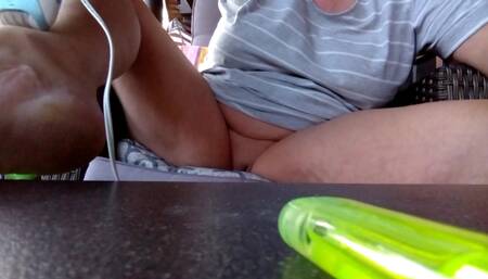 Half-naked Shaving of the Legs
