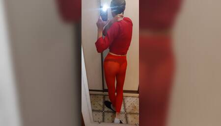 Warming up before the strap-on