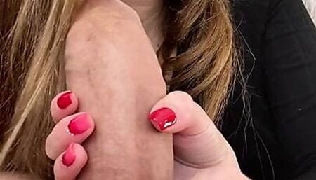 Bella Grey sucking cock for fun and filming herself