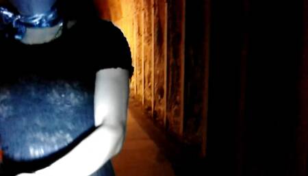 シースルーワンピースの夜の散歩⑤ Night walk in see-through dress ⑤