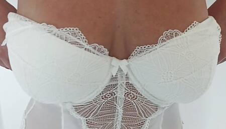 Desi mixed race milf shows off her amazing body and big natural breasts with a surprise under her knickers.