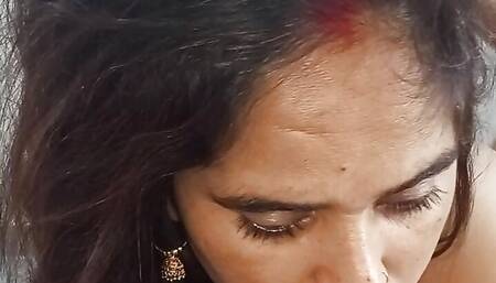 Indian bhabi sucking and fucking very hardly with our husband in bed room and like this video ????