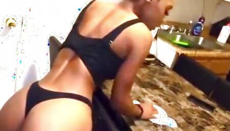 FUCKING MY EBONY PETITE BABYSITTER RIGHT AFTER WORK