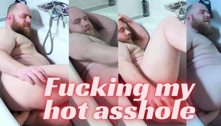 Cri33y moans and fucks his hairy asshole until he cums