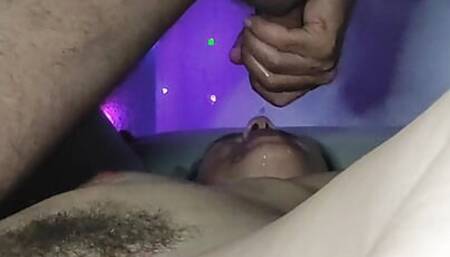 Fucked And Cumshot On The Face On The Couch