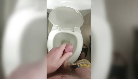 Morning game with a friend Hard cumming in the toilet