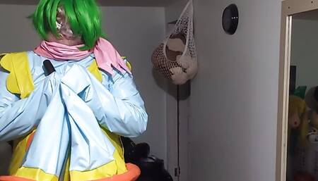 Silly Sissy PVC Cosplay Dress Doing Breathplay