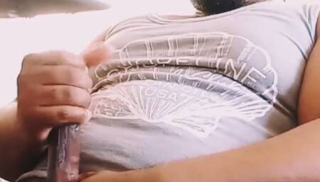 Hot BBC Daddy Strokes Wet Cock and Cums All Over Himself