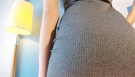 Best Ass Ever! Tigh Mini Dresses Try-on Haul (Under Dress no Panties) - MysteriousKathy 4K