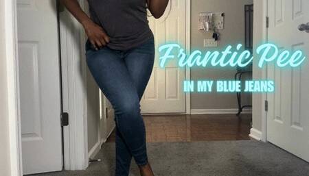 Fratice Pee In Blue Jeans