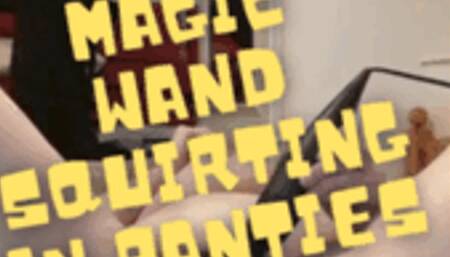 Magic Wand Squirting in Panties 1080p