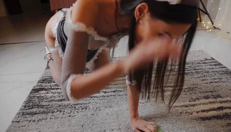 Naughty Maid Deepthroats and Rough Anal Fucks Till Cum in Mouth POV