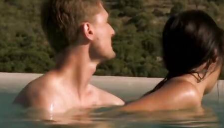 Asian MILF Nuru Sliding His White Dick