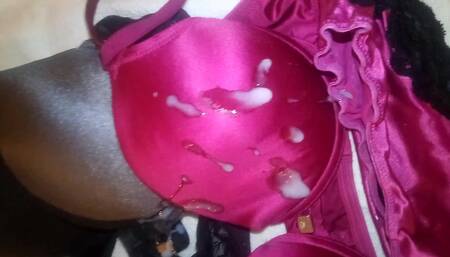 Leatransteen Cum on Shiny Bras