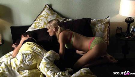 Step Sister Nicole Ray Wake Big Dick Bro to Get Rough Fucked in the Morning