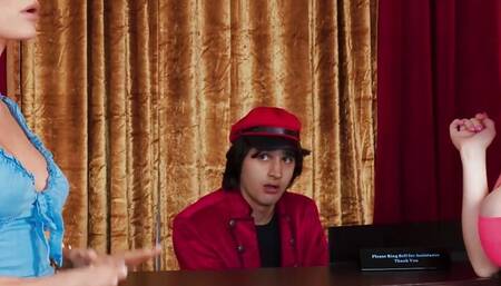 Sneaky Bellhop Fake Cock Pussy Swap.Emma Hix, Lily Lou, Chloe Surreal Brazzers