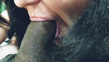 Slut wife takes on real bbc for cum in Mouth