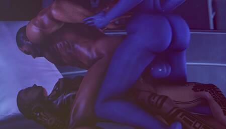 Two Futanari Fuck Shepad