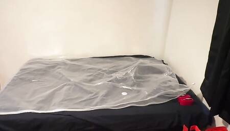 Jun 27 2024 - VacPacked in my red PVC trenchcoat with as many red PVC straps I can find in my room & rubber aprons