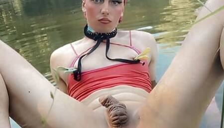 Anitagape public anal in the water