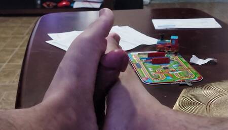 Trying new experiences - First footjob with a dildo