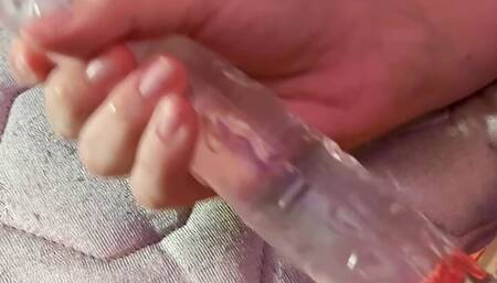 Analed roughly with clear toy