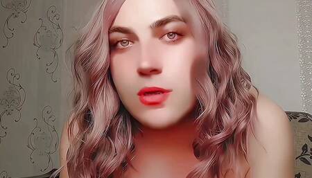 Hot Blonde BBW Shemale Big Bubble Butt Big Ass Booty Ladyboy Sissy Femboy Crossdresser Kitty