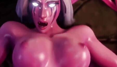 Dark Elf Gets Pounded by an Orc