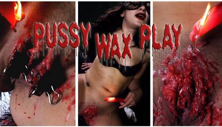 Hot candle wax in my pussy Sadomasochistic self punishment